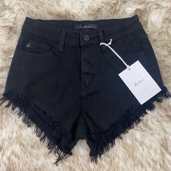 KanCan Pants - KanCan Black Denim Shorts